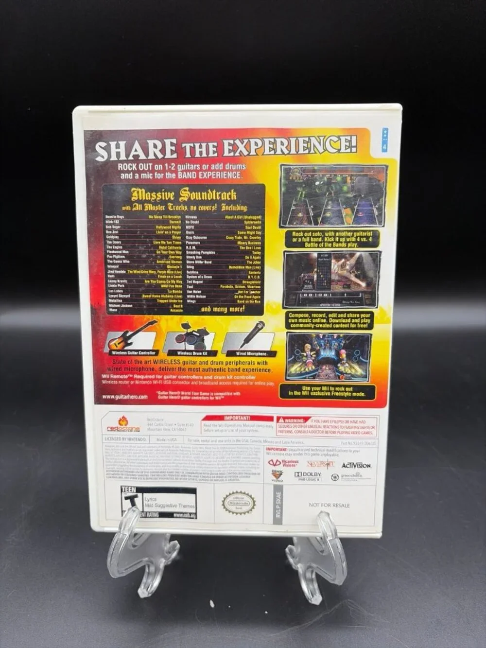 Guitar Hero: World Tour (Nintendo Wii, 2008) CIB Complete Tested Working # 2